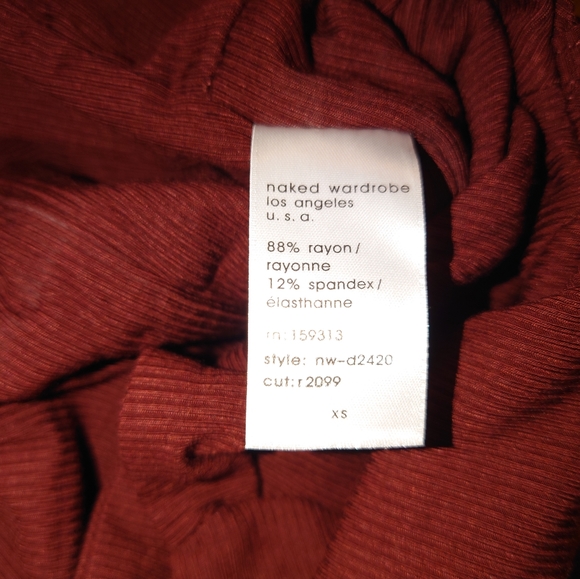 NWT Wine Baby Snatched NAKED WARDROBE BodyCon Midi Dress XS Burgundy Bustier xxs - Picture 9 of 9